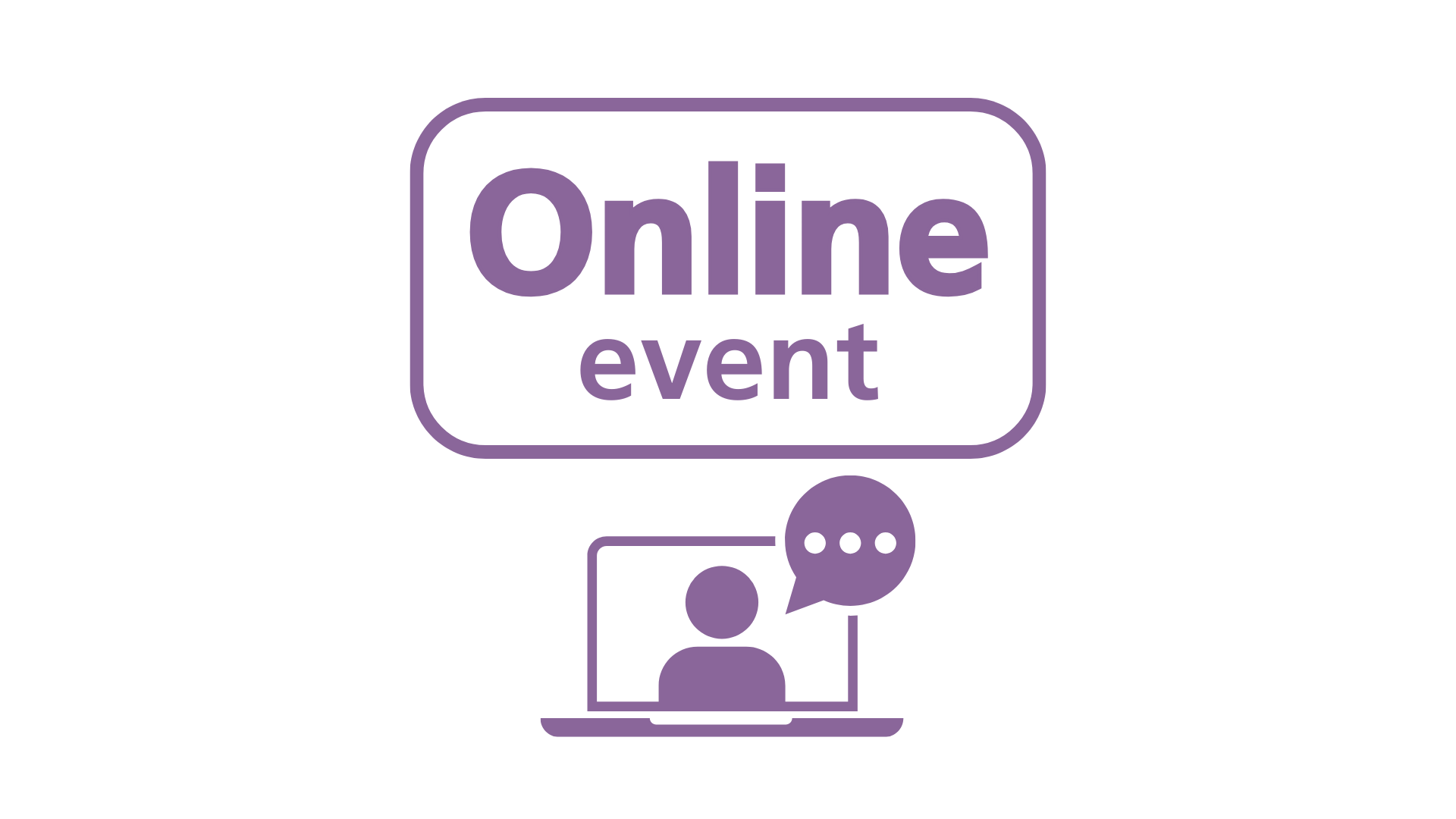 Purple online event symbol